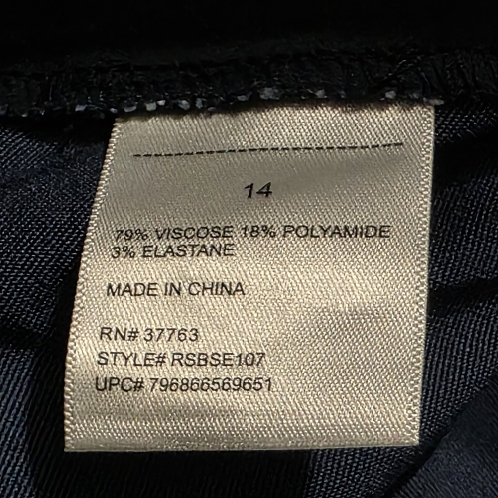 Rafaella Women's Dress Shorts Size 14 Navy Blue Viscose Stretch Trouser Career - Picture 5 of 10